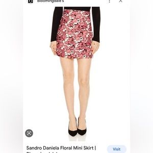 Sandro Daniela Floral Skirt